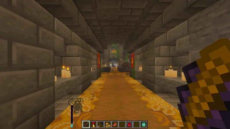 Inside the temple