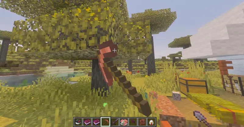 Breaking leaves and getting random loot