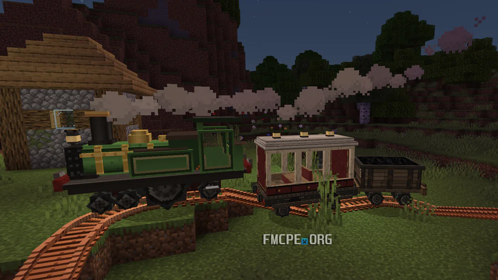 Steam releasing from the locomotive