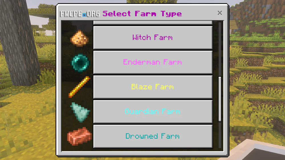 Selecting farm type