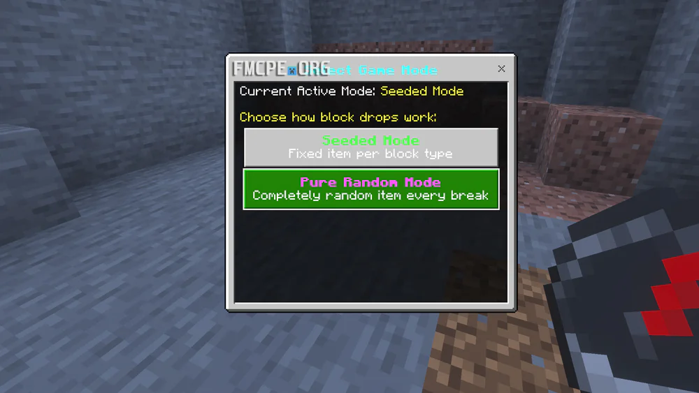 Selecting randomization mode