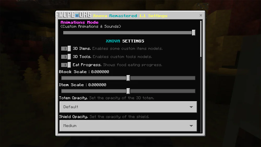 Xnova Settings