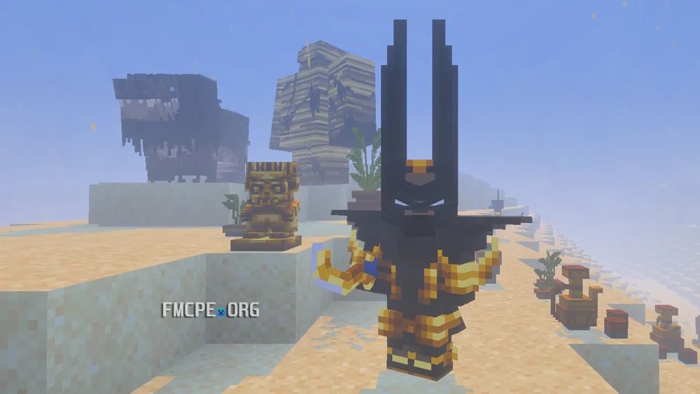 Anubis armor set, mummy at the background
