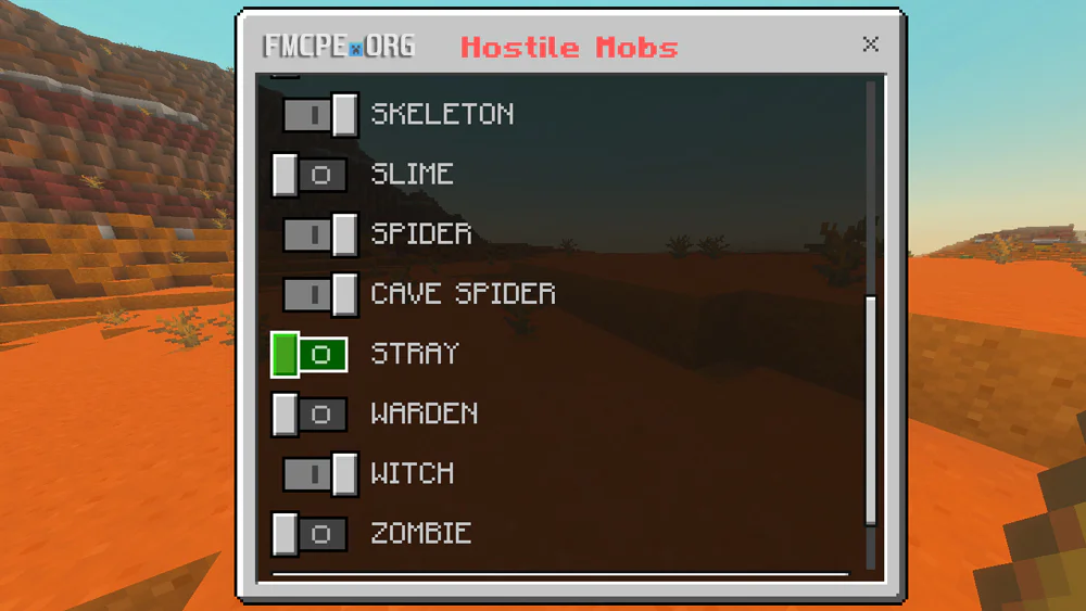 Banning Hostile Mobs