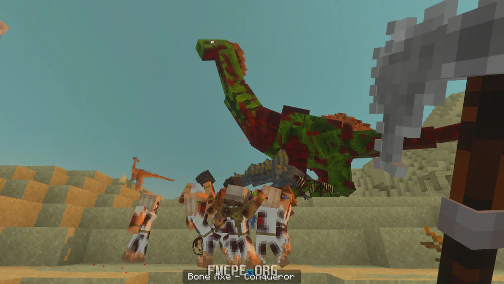 Zombie horde attacking dinosaurs